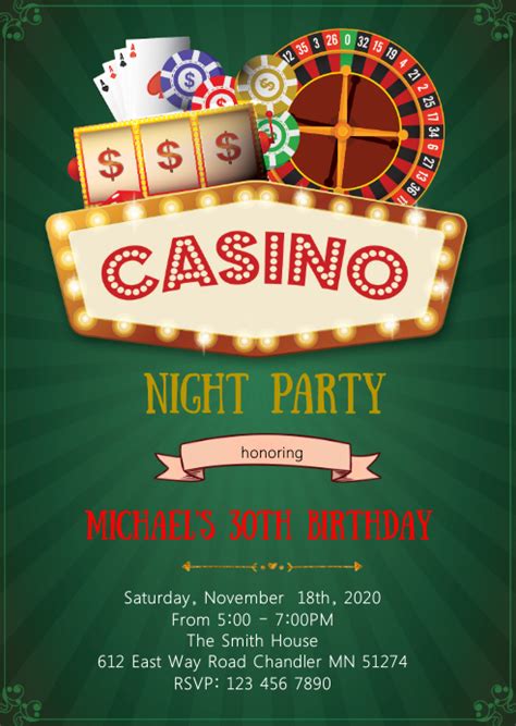 casino party invitations templates free|Casino night .